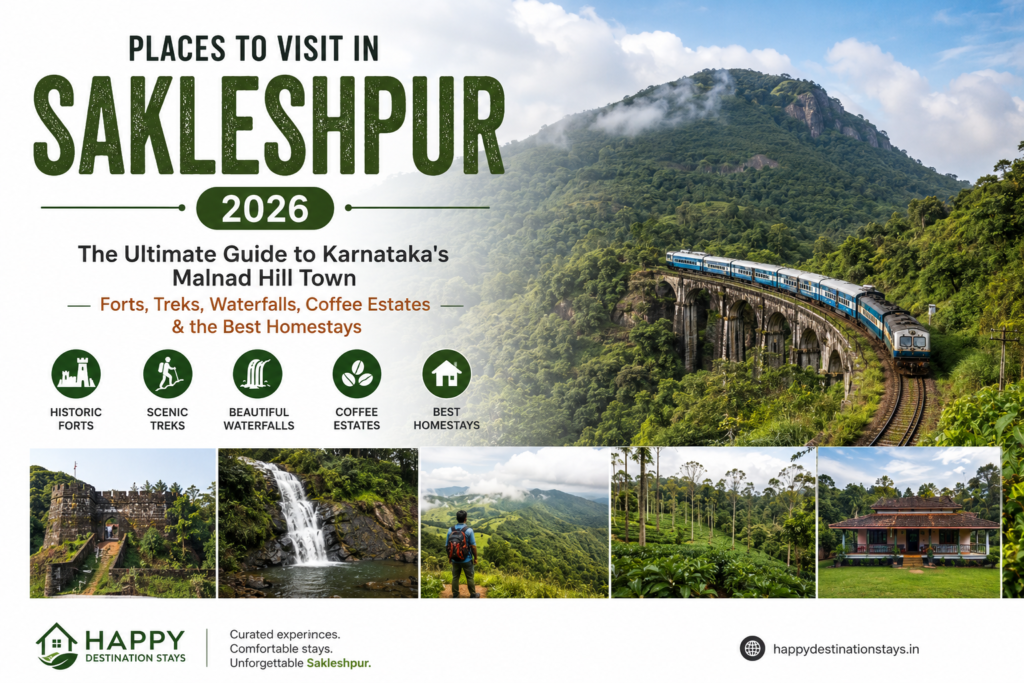 Places to visit in Sakleshpur — Manjarabad Fort misty Western Ghats Karnataka
