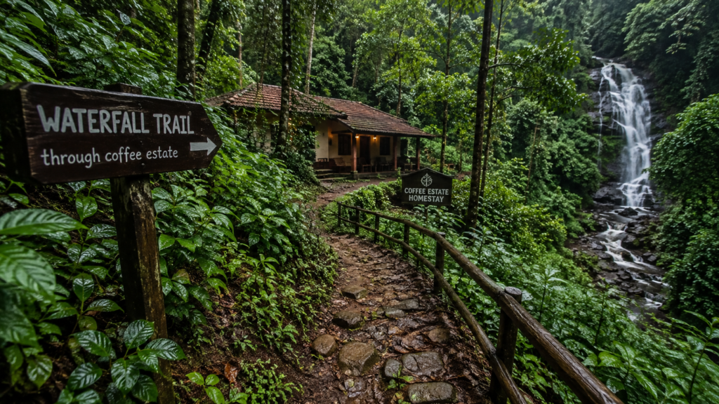 Homestay in Chikmagalur with waterfalls nearby
