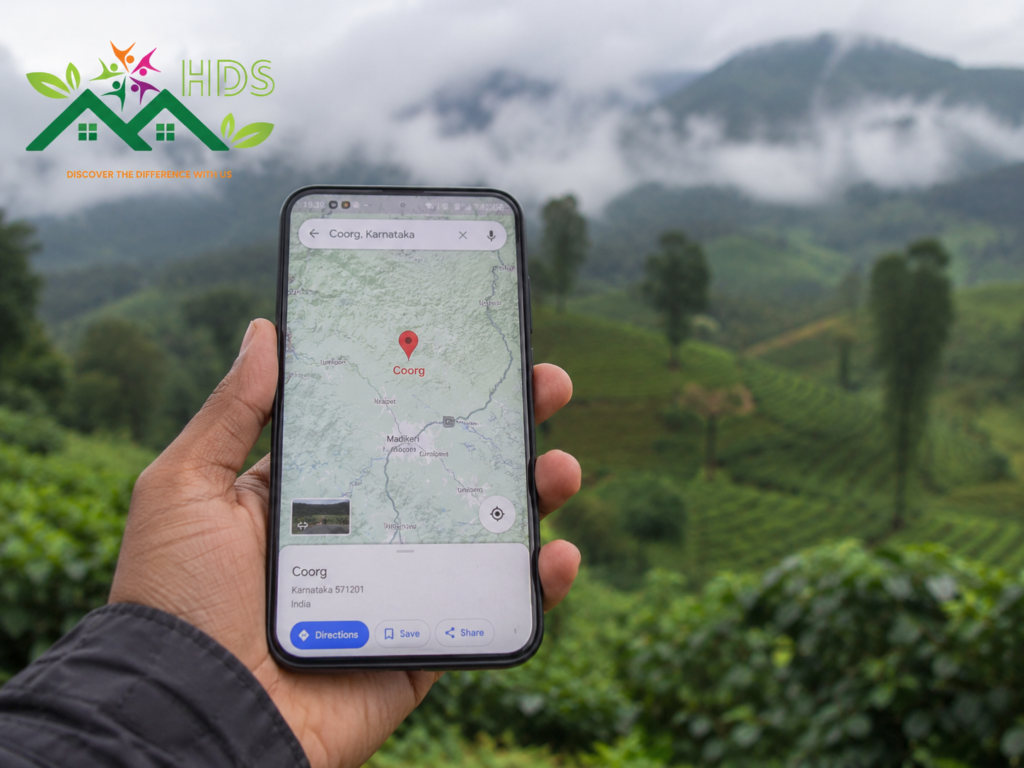 checking homestay location pin before booking in Coorg